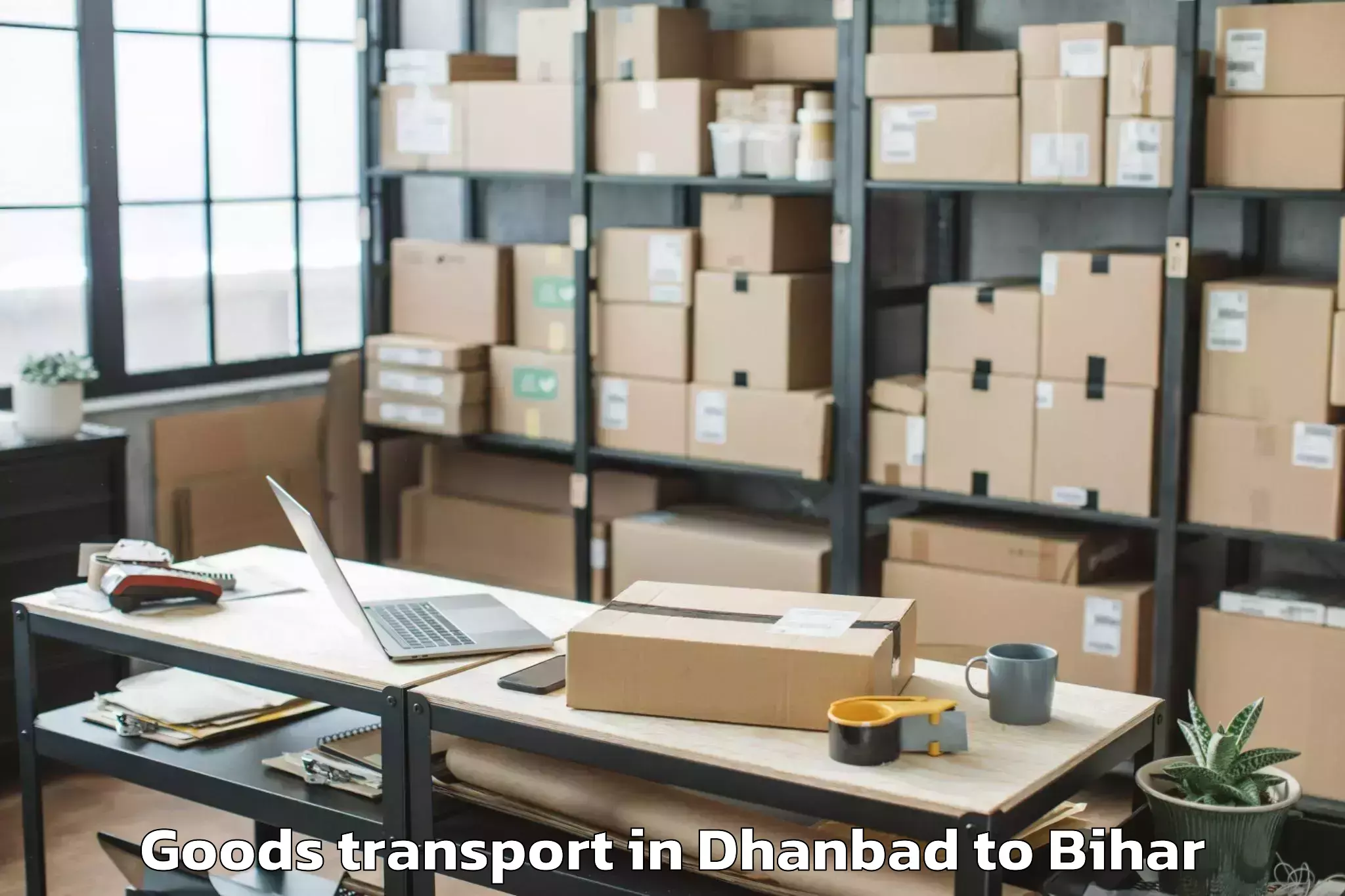 Comprehensive Dhanbad to Akorhi Gola Goods Transport